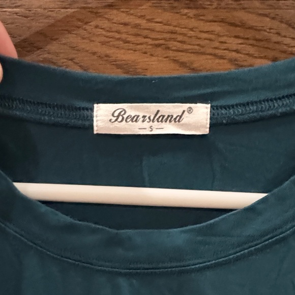 Bearsland Kids Dresses in Teal and Olive - Picture 2 of 5